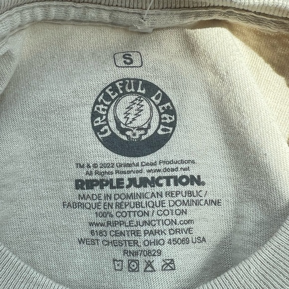 THE GRATEFUL DEAD' SM .Beige Shirt Steal Your Face - Picture 4 of 5